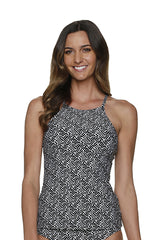 RACERBACK TANKINI-SUNSET KEY-BLACK