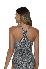 RACERBACK TANKINI-SUNSET KEY-BLACK