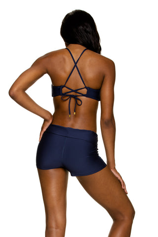 Fold-Over Short   |  Navy
