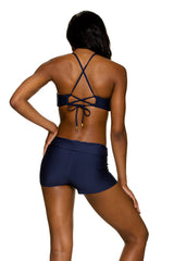 Fold-Over Short   |  Navy