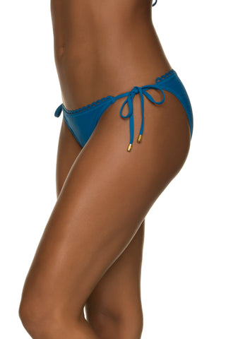 SCALLOPED STRING BIKINI BOTTOM-CARIBBEAN