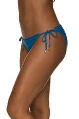SCALLOPED STRING BIKINI BOTTOM-CARIBBEAN