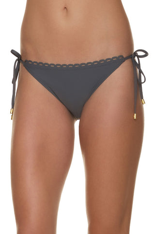 SCALLOPED STRING BIKINI BOTTOM-MINERAL