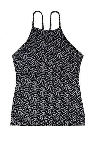 RACERBACK TANKINI-SUNSET KEY-BLACK