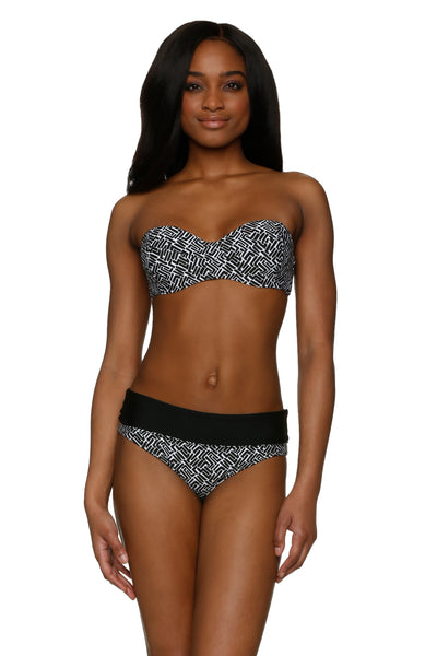 Reversible High Waisted Bottom  |  Sunset Key Black