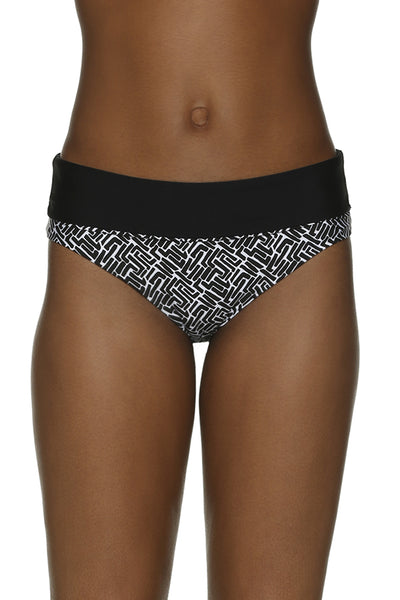 REVERSIBLE HIGH WAISTED BOTTOM-SUNSET KEY-BLACK