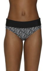 REVERSIBLE HIGH WAISTED BOTTOM-SUNSET KEY-BLACK