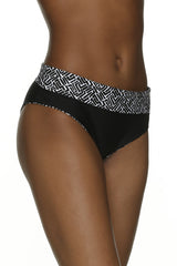 REVERSIBLE HIGH WAISTED BOTTOM-SUNSET KEY-BLACK