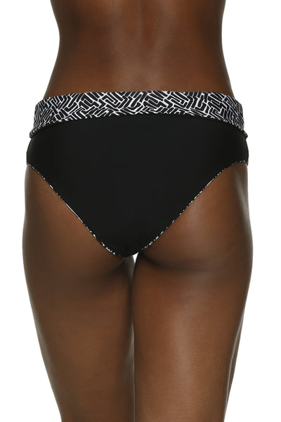 REVERSIBLE HIGH WAISTED BOTTOM-SUNSET KEY-BLACK