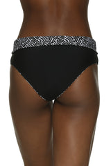 REVERSIBLE HIGH WAISTED BOTTOM-SUNSET KEY-BLACK