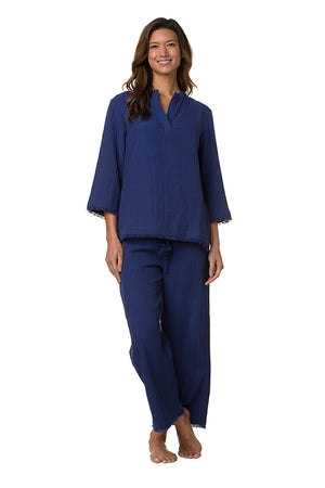 BEACHCOMBER ANKLE PANT-TANGIER BLUE