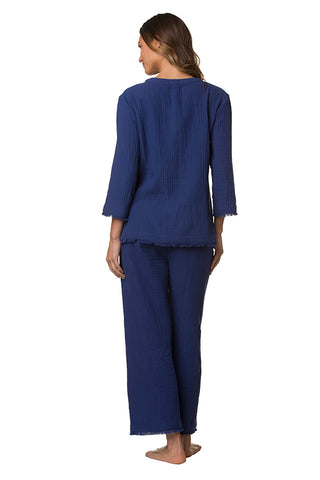 BEACHCOMBER ANKLE PANT-TANGIER BLUE