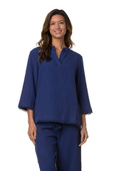 BEACHCOMBER HIP TUNIC-TANGIER BLUE