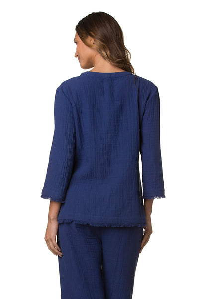 BEACHCOMBER HIP TUNIC-TANGIER BLUE
