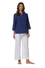 BEACHCOMBER HIP TUNIC-TANGIER BLUE