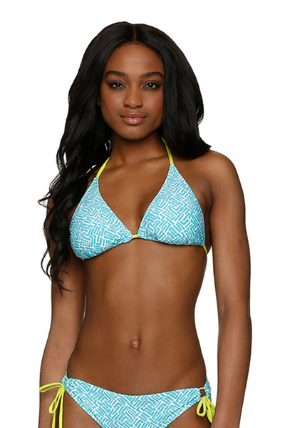Maillot De Bain Bikini Vitamin A - Reversible Turquoise à Pois Blancs - Taille XS Ou S - Neuf Avec étiquettes