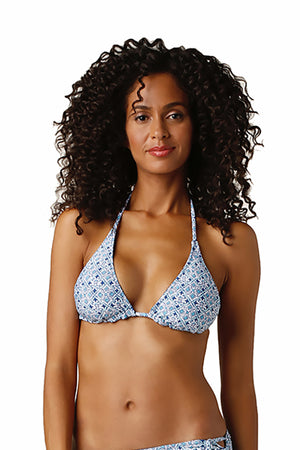 REVERSIBLE STRING BIKINI TOP-HERITAGE TILE