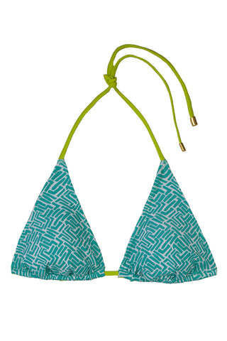 REVERSIBLE STRING BIKINI TOP-SUNSET KEY-KIWI